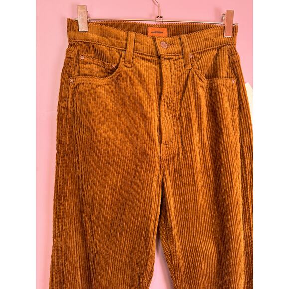 MOTHER Denim High Waist Study Hover Cord Jeans Size 25 Brown - Picture 4 of 6